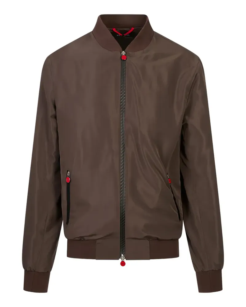 Kiton Sea Bomberjacke mit Reißverschluss - Braun Braun