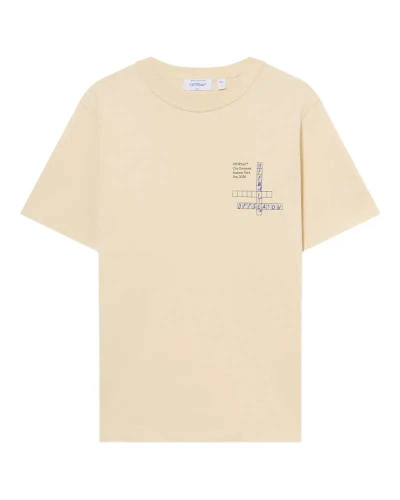 OFF-WHITE T-Shirt mit grafischem Print - Nude Nude
