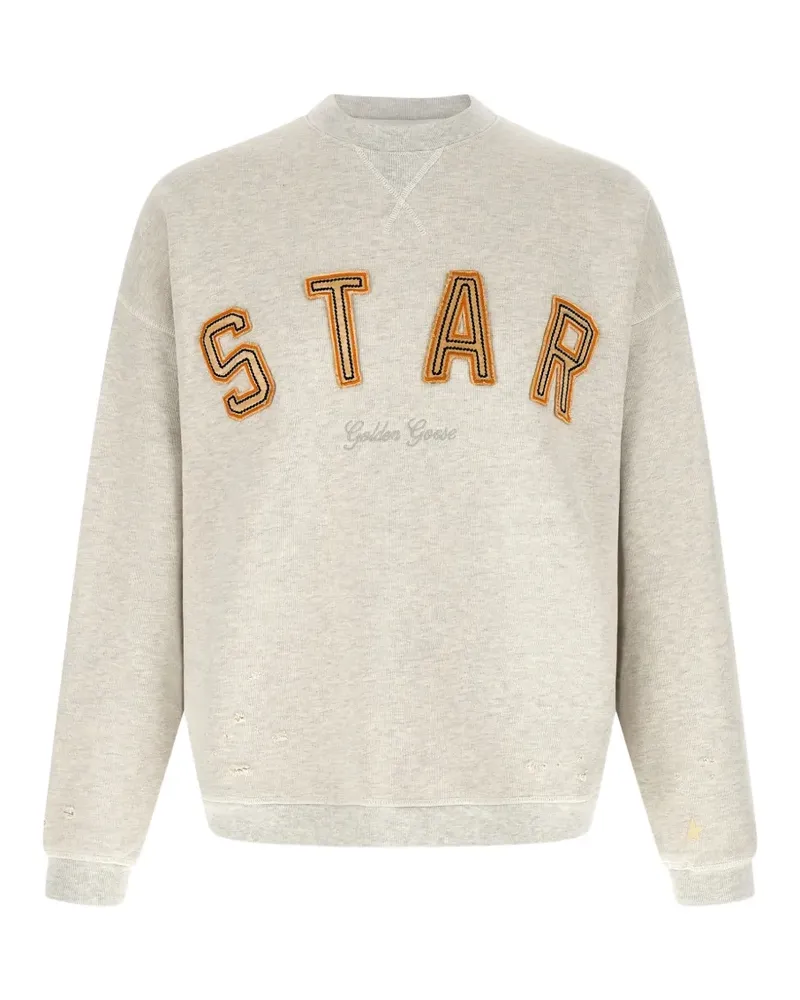 Golden Goose Sweatshirt mit Buchstaben-Patch - Nude Nude