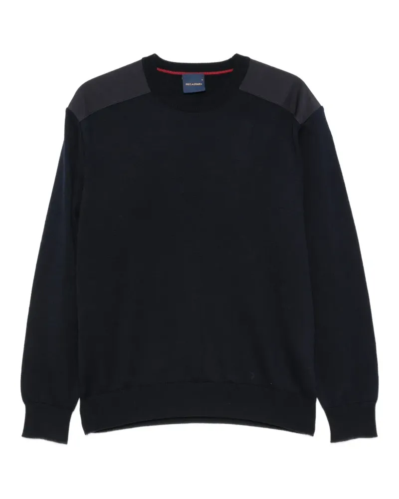 Paul & Shark Wollpullover mit Einsätzen - Blau Blau