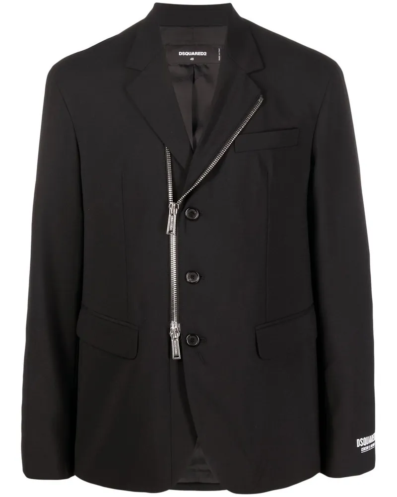 Dsquared2 Jacke mit Reißverschluss - Schwarz Schwarz