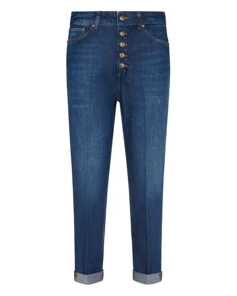 Dondup Tapered-Jeans mit Logo-Patch - Blau Blau