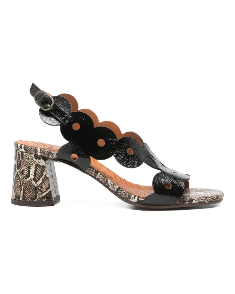 Chie Mihara scalloped sandals - Schwarz Schwarz