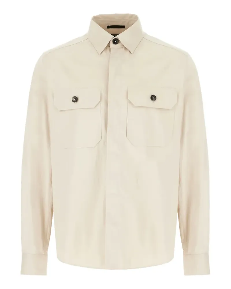 Ermenegildo Zegna pocket-details shirt jacket - Nude Nude