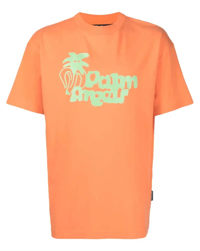 Palm Angels Jimmy T-Shirt mit Logo-Print - Orange Orange