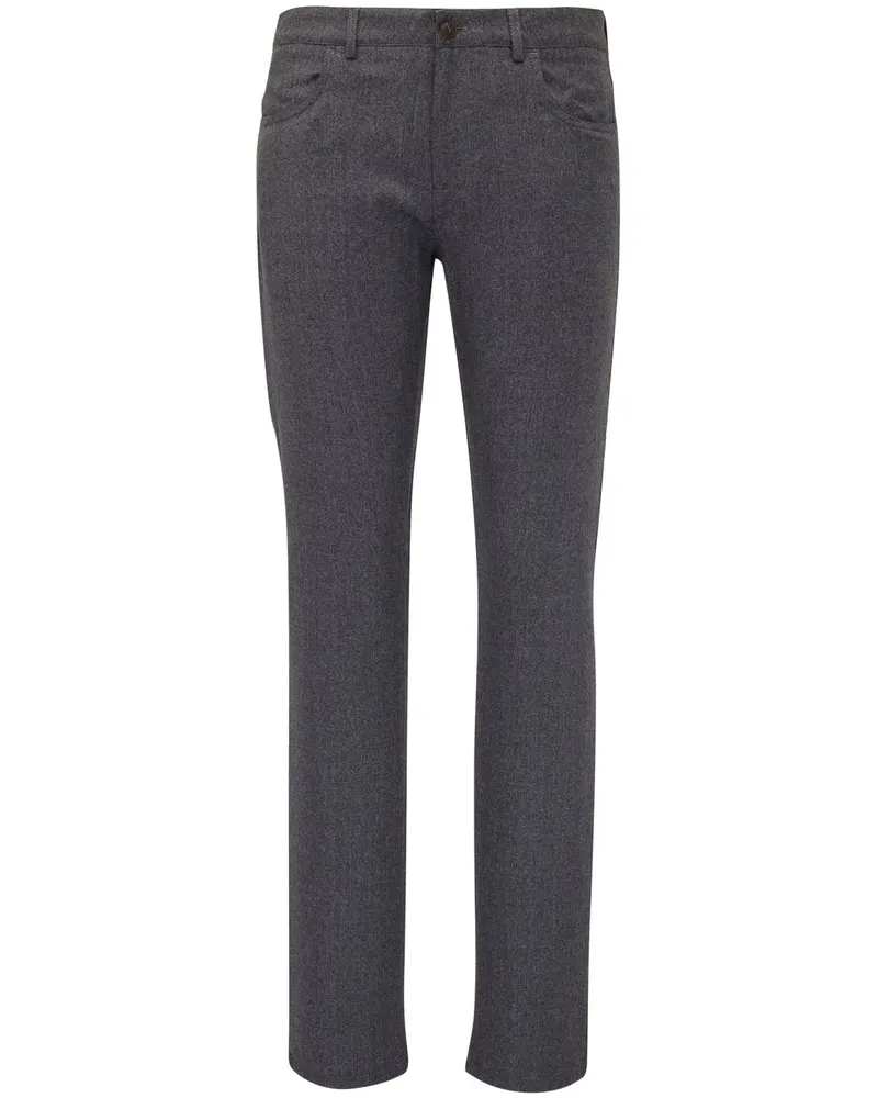 Canali Schmale Hose - Grau Grau