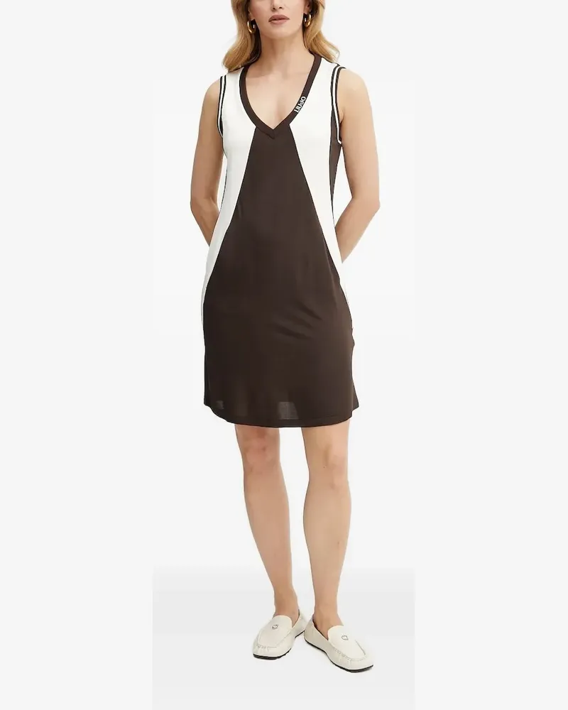 Liu Jo Minikleid mit V-Ausschnitt - Braun Braun