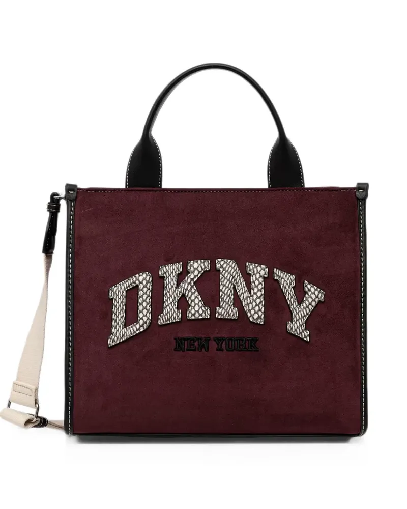 DKNY Hadlee logo-patch tote bag - Rot Rot