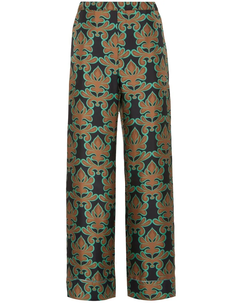 La DoubleJ Pyjama-Hose aus Seide - Schwarz Schwarz