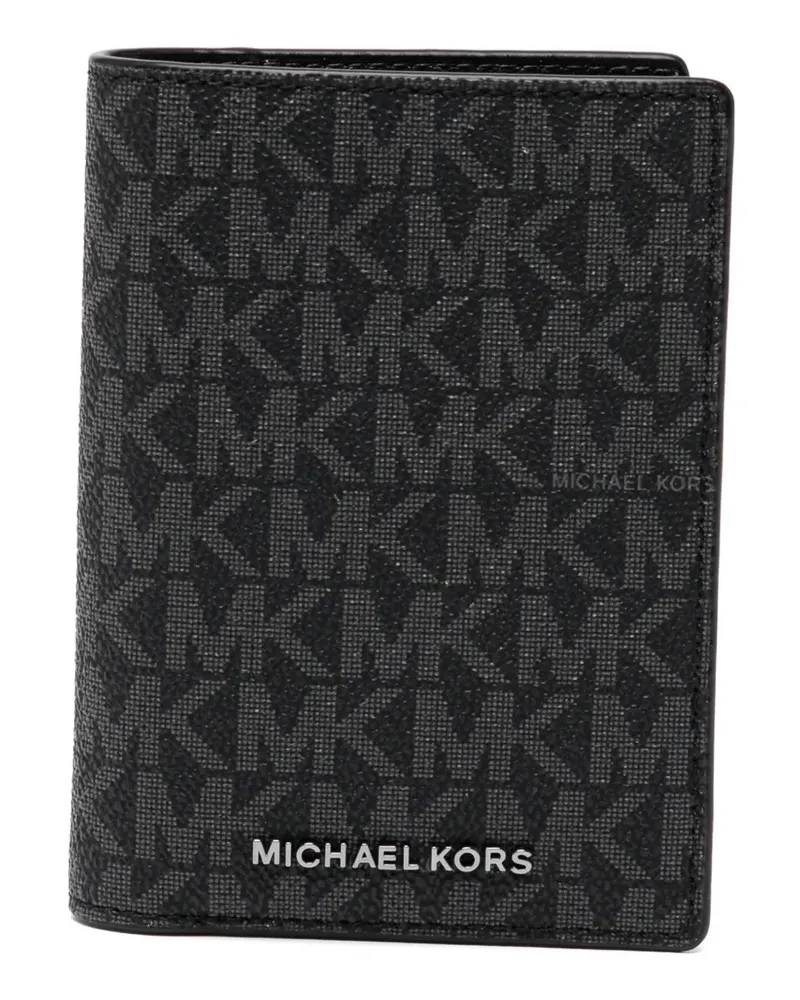 Michael Kors Hudson Signature Portemonnaie - Schwarz Schwarz