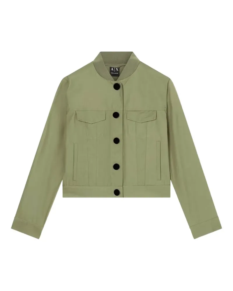 Armani Exchange Bomberjacke mit Knopfleiste - Grün Grün