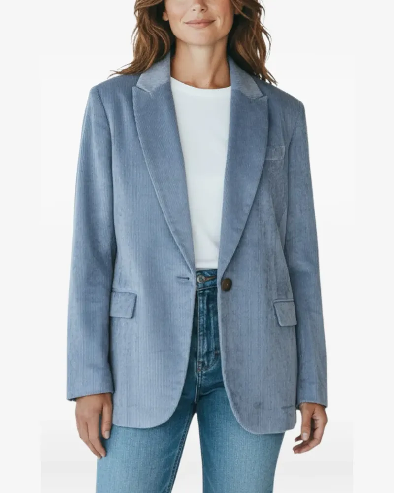 Brunello Cucinelli peaked-lapel blazer - Blau Blau