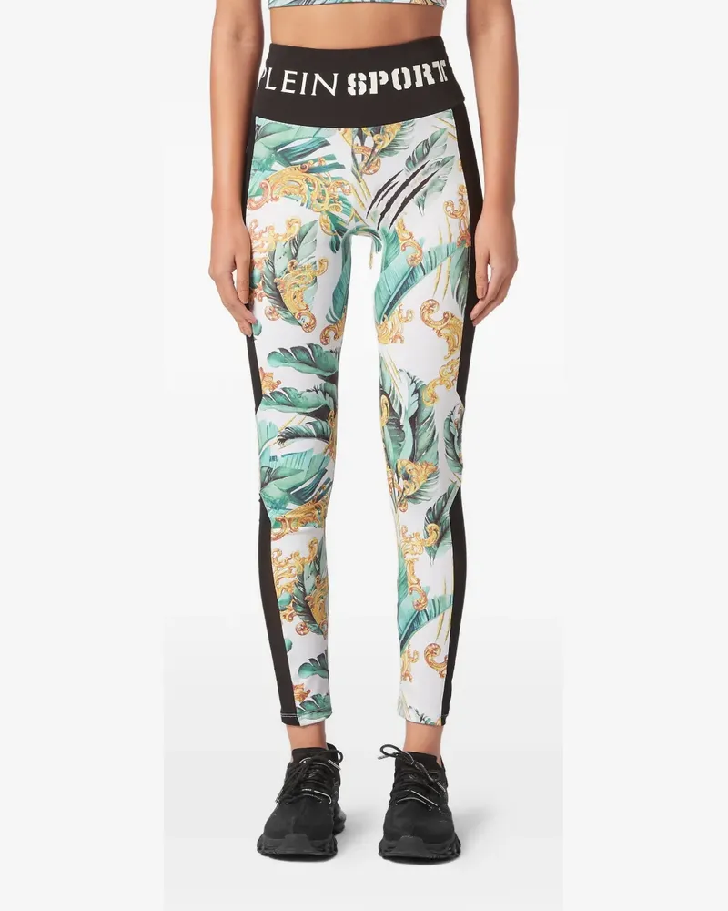 Philipp Plein Leggings mit grafischem Print - Weiß Weiß