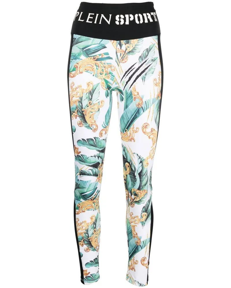 Philipp Plein Leggings mit grafischem Print - Weiß Weiß