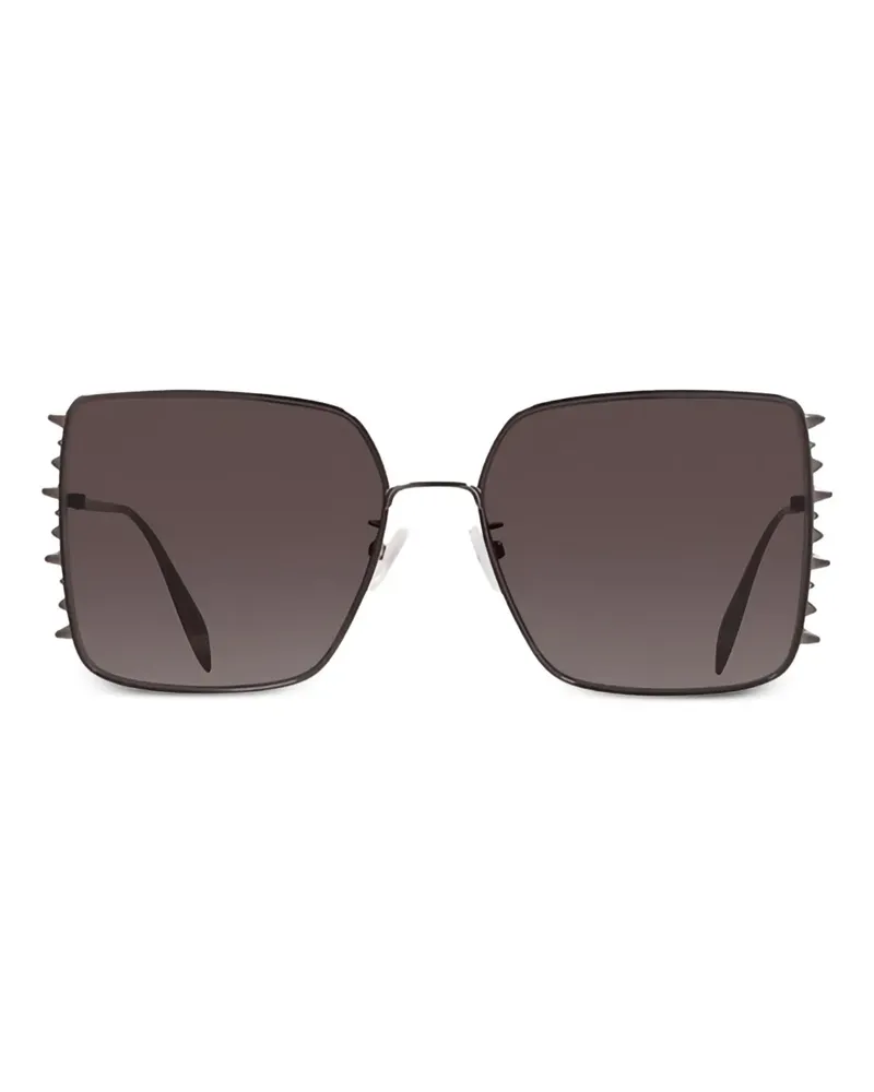 Alexander McQueen Sonnenbrille mit Oversized-Gestell - Schwarz Schwarz