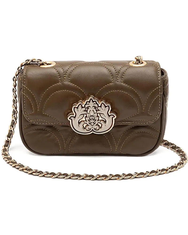 ISLA Gesteppte Sirena Schultertasche mit Kette - Braun Braun