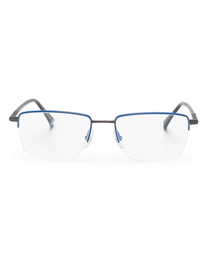 Etnia Barcelona Needles Brille mit eckigem Gestell - Blau Blau