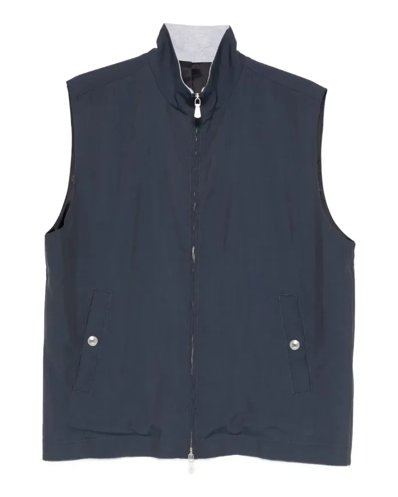 Eleventy Weste mit Reißverschluss - Blau Blau