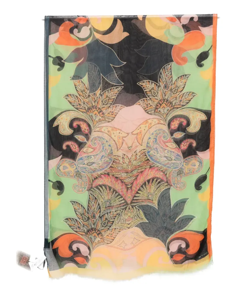 Etro paisley-print scarf - Grün Grün