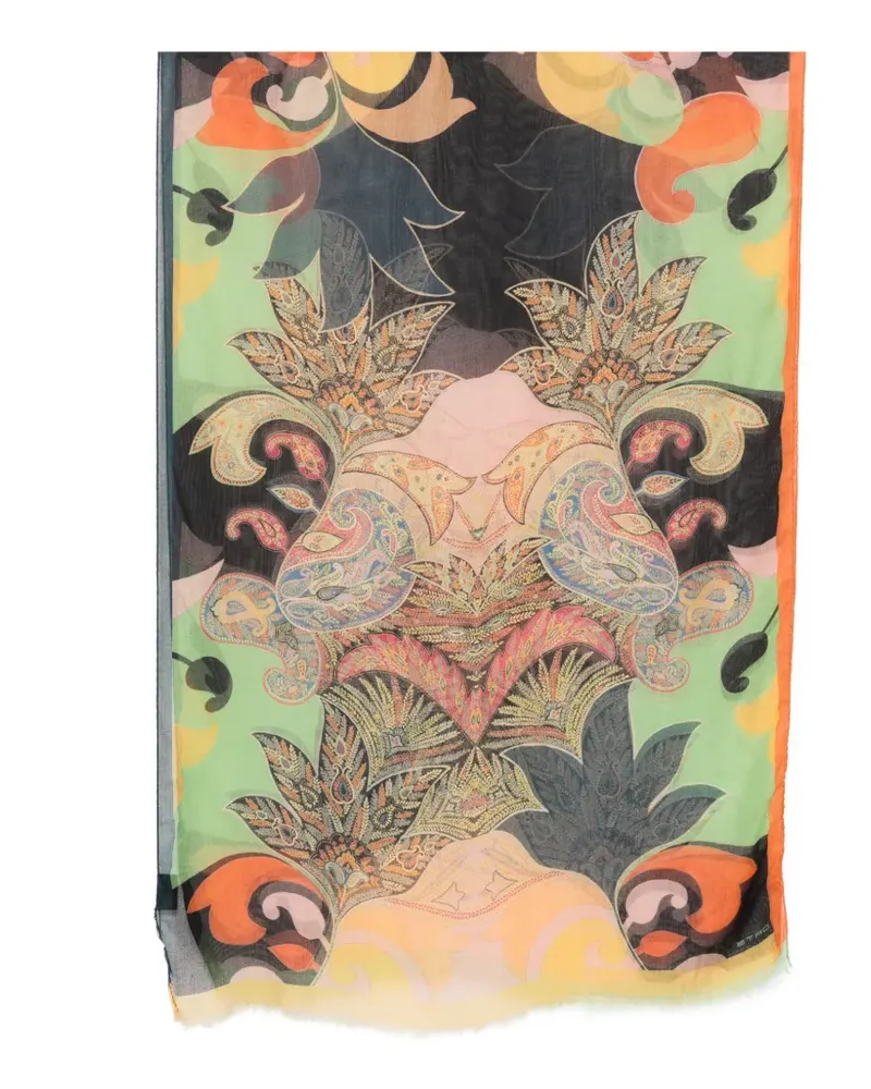 Etro paisley-print scarf - Grün Grün