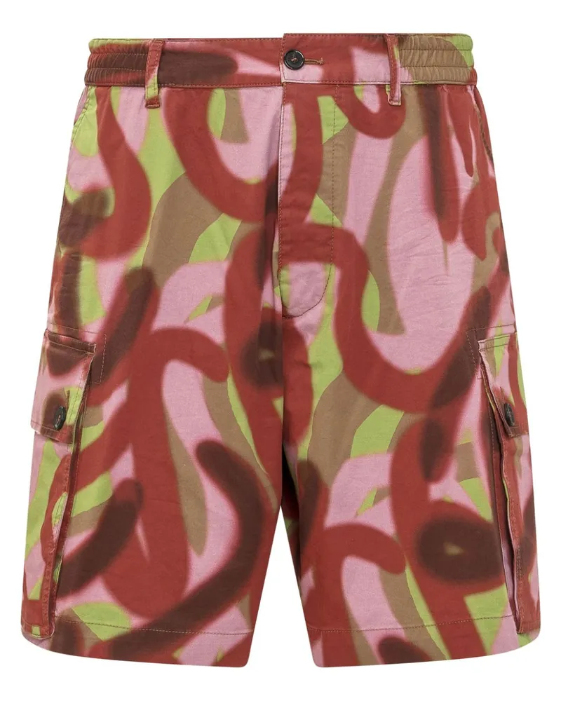 Dsquared2 Bermudas mit Print - Rosa Rosa