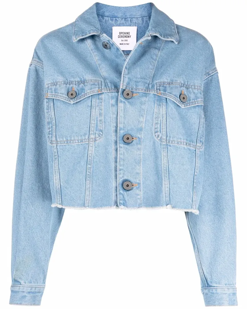 Opening Ceremony Cropped-Jacke mit Logo-Print - Blau Blau