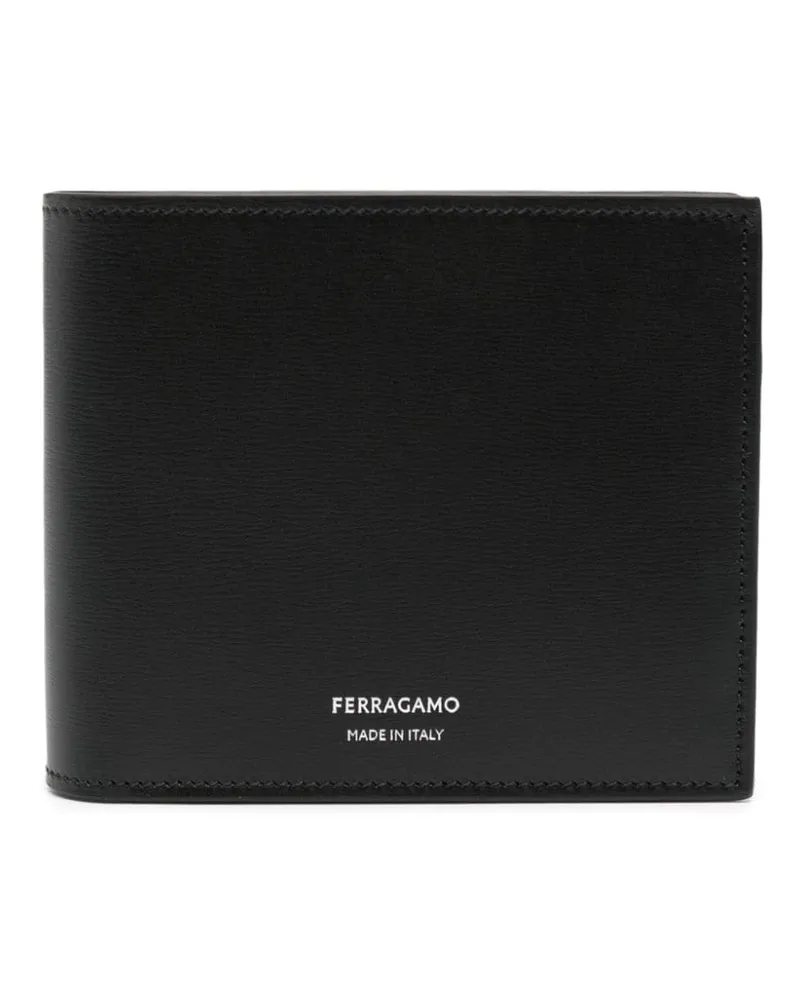 Ferragamo Portemonnaie mit Logo-Stempel - Schwarz Schwarz