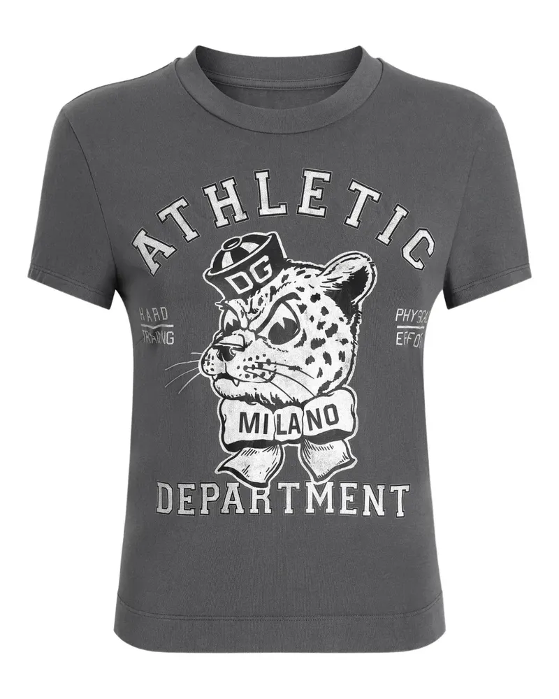 Dolce & Gabbana T-Shirt mit grafischem Print - Grau Grau