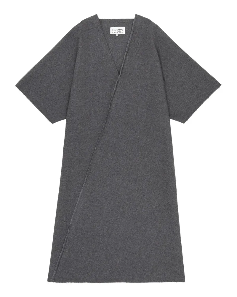 Maison Margiela Midikleid mit V-Ausschnitt - Grau Grau