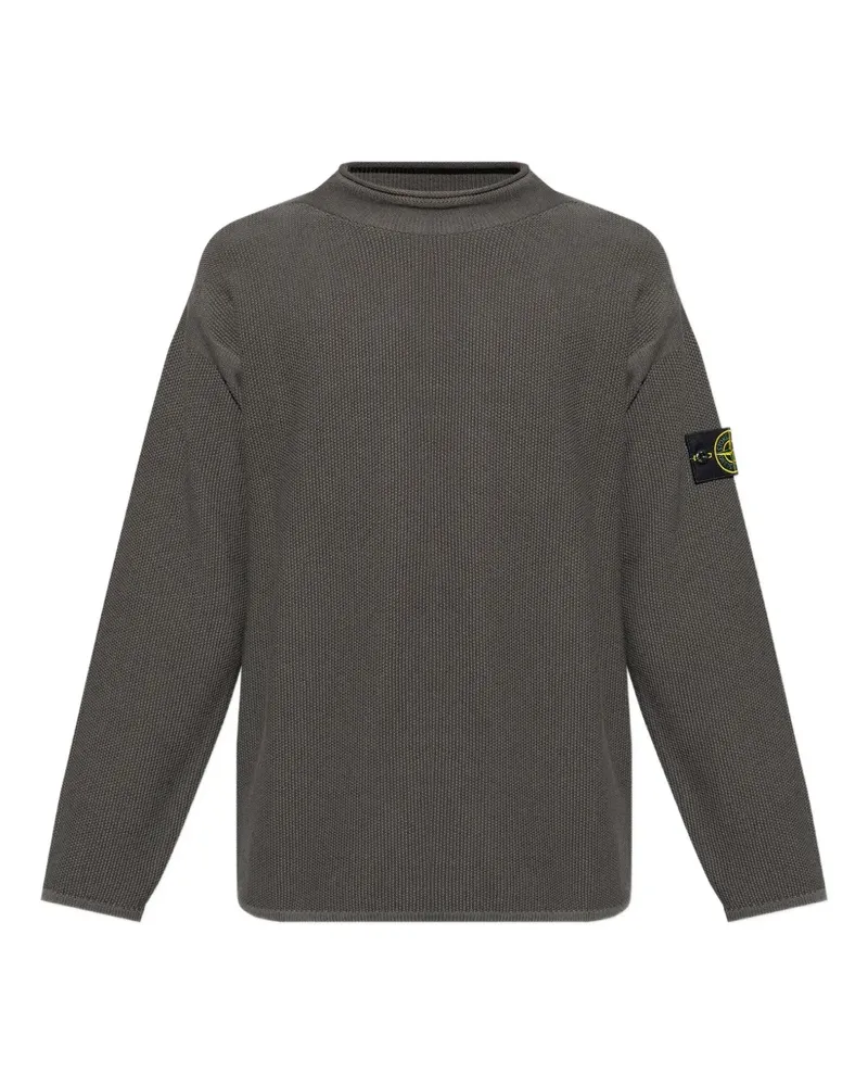 Stone Island Pullover mit Kompass-Patch - Grau Grau