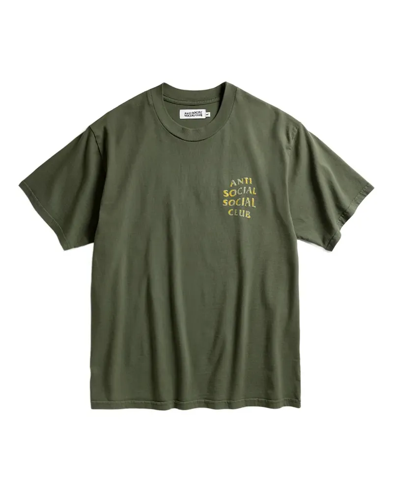 Anti Social Social Club T-Shirt mit Logo-Print - Grün Grün