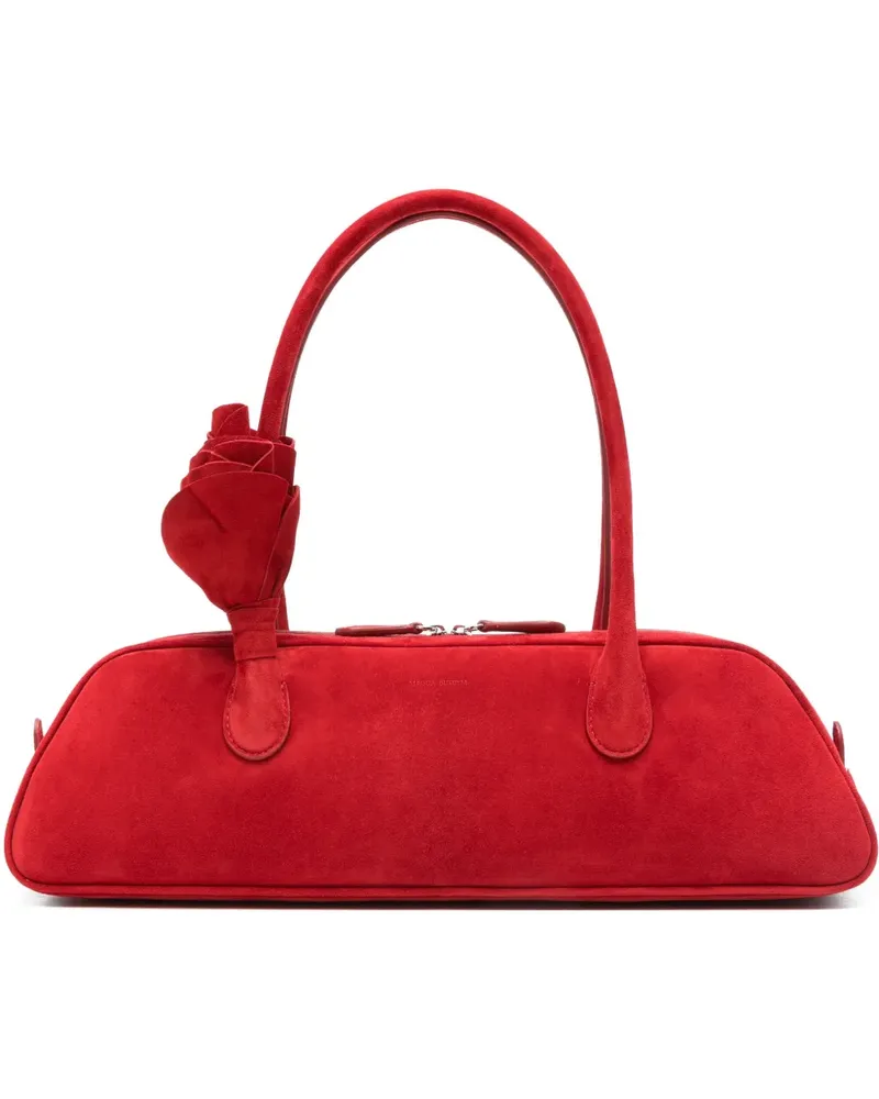 Magda Butrym Brigitte Trapeze Tote Bag aus Wildleder - Rot Rot