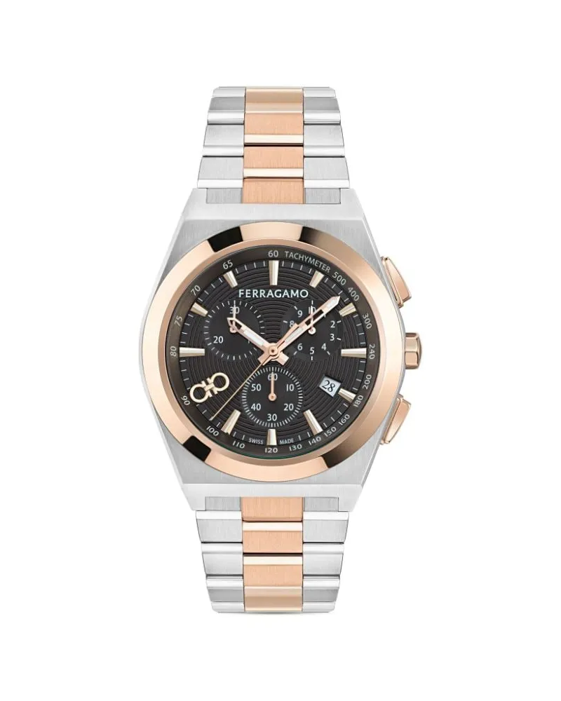 Ferragamo Vega Upper East Chrono 42mm - Braun Braun