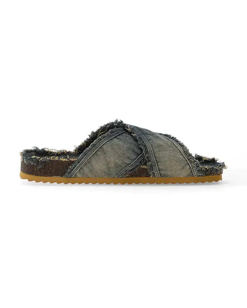 Diesel D-Woodstock frayed sandals - Blau Blau