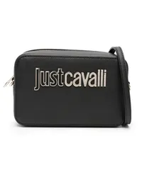 Just Cavalli Schultertasche mit Logo-Schild Schwarz