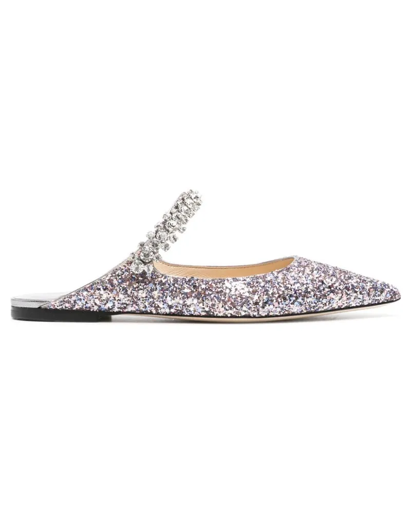 Jimmy Choo Mules mit Kristallen Silber