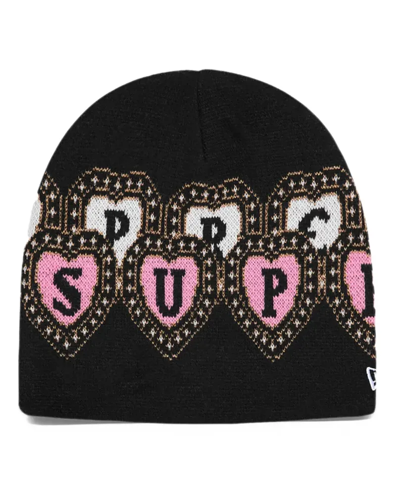 Supreme Being New Era Hearts beanie hat - Schwarz Schwarz