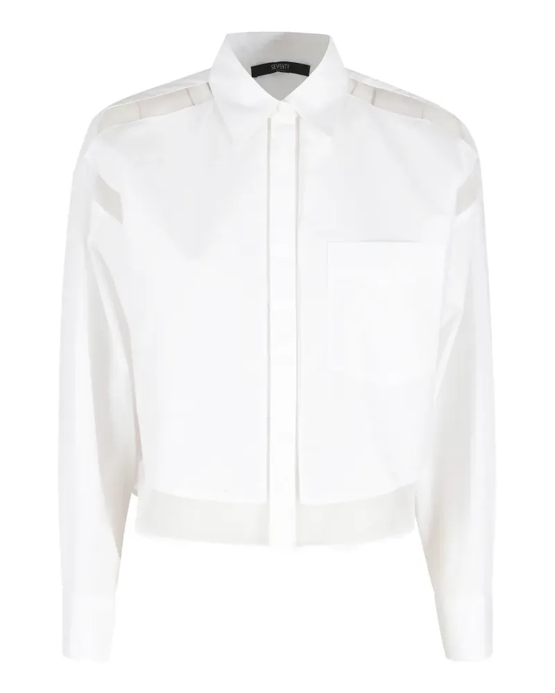 Seventy pocket sheer-panel shirt - Weiß Weiß