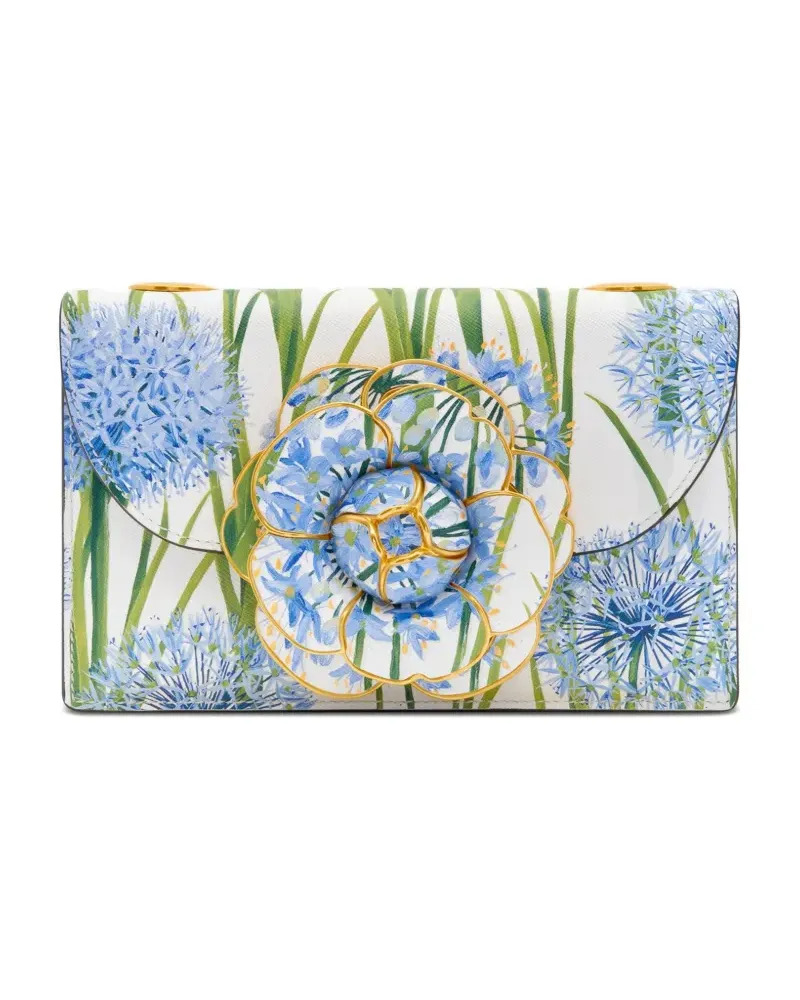 Oscar de la Renta Schultertasche mit Applikationen - Blau Blau