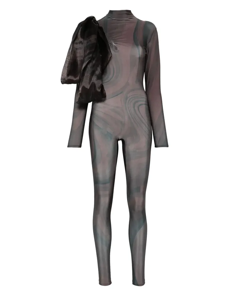 ATU Body Couture Jumpsuit mit Schokoladen-Print - Braun Braun