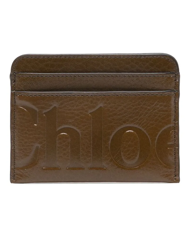 Chloé Kartenetui mit Logo-Prägung - Braun Braun