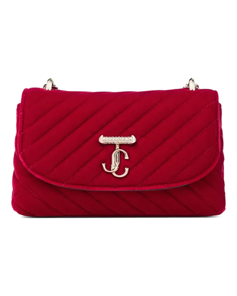Jimmy Choo logo-patch cross body bag - Rot Rot