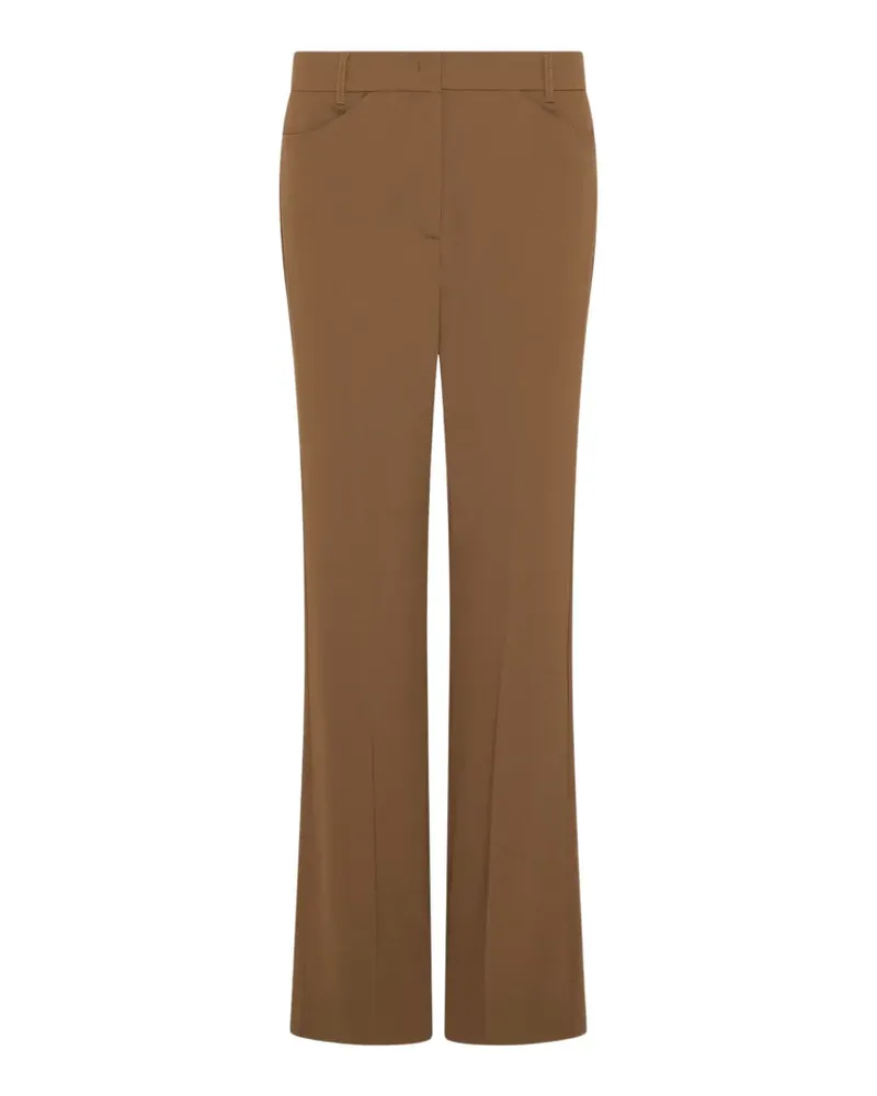 MARELLA MINI-FLARE CREPE ENVERS SATIN TROUSERS - Braun Braun