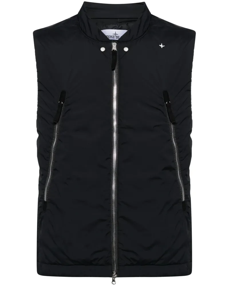 Stone Island zip-up gilet - Schwarz Schwarz