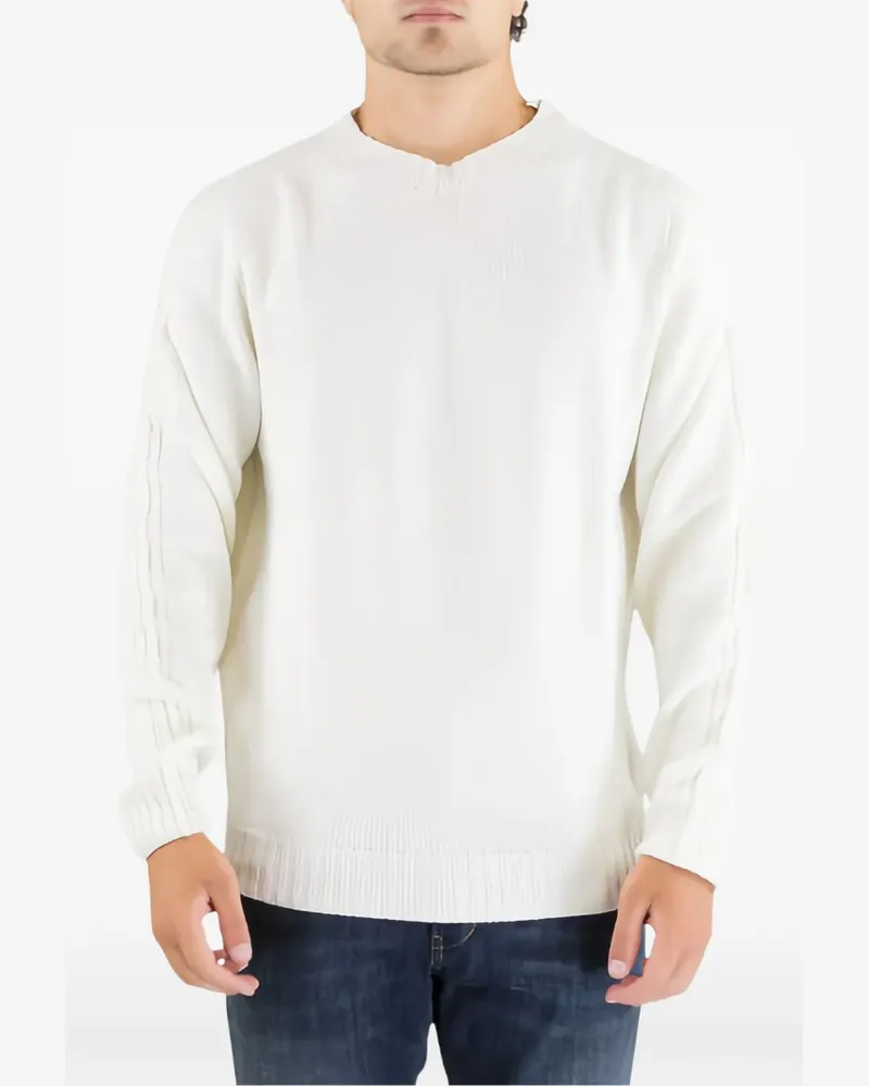 Dondup crew-neck ribbed-trim sweater - Weiß Weiß