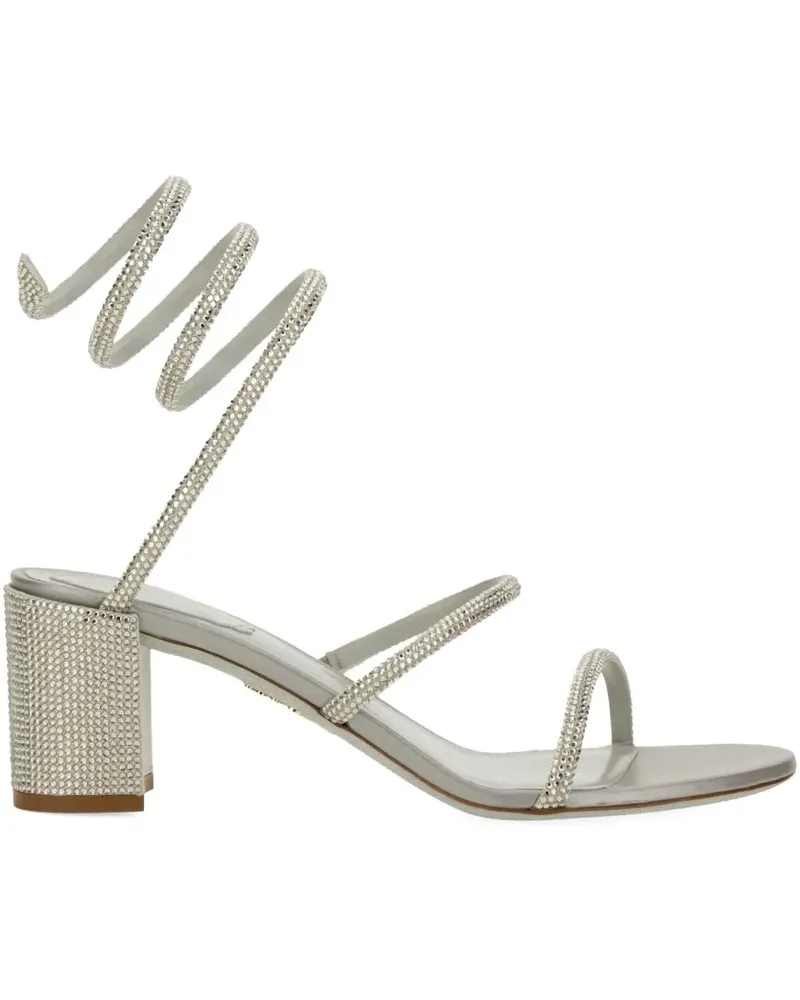 René Caovilla spiral embellished sandals - Silber Silber