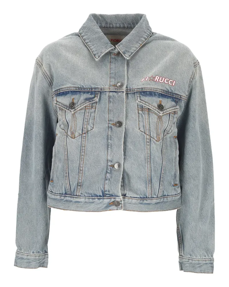 Fiorucci logo-embroidered denim jacket - Blau Blau