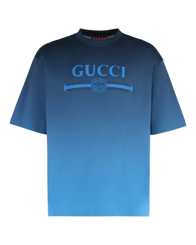 Gucci T-Shirt mit Ombré-Effekt - Blau Blau