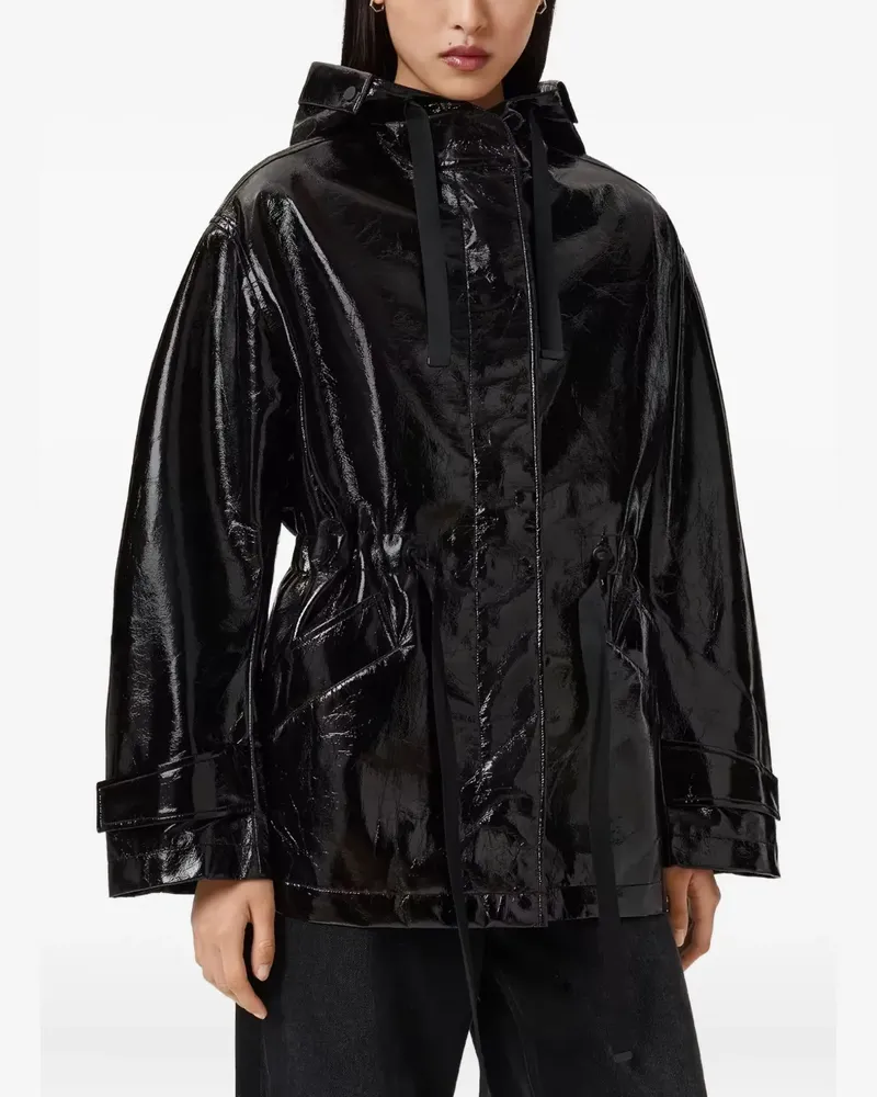 AllSaints Kelsie drawstring-waistband hooded jacket - Schwarz Schwarz