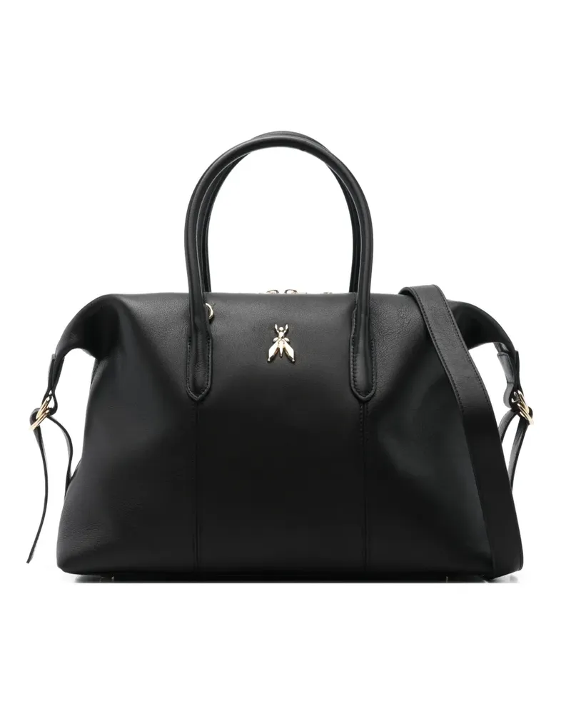 Patrizia Pepe Logo-Schultertasche mit Henkeln - Schwarz Schwarz
